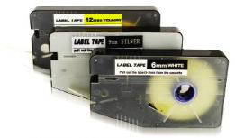 라벨테이프 LM512-WL (흰색) / LM-512-YL (노랑) 12mm 20M T-5000 튜브넘버링기 소모품